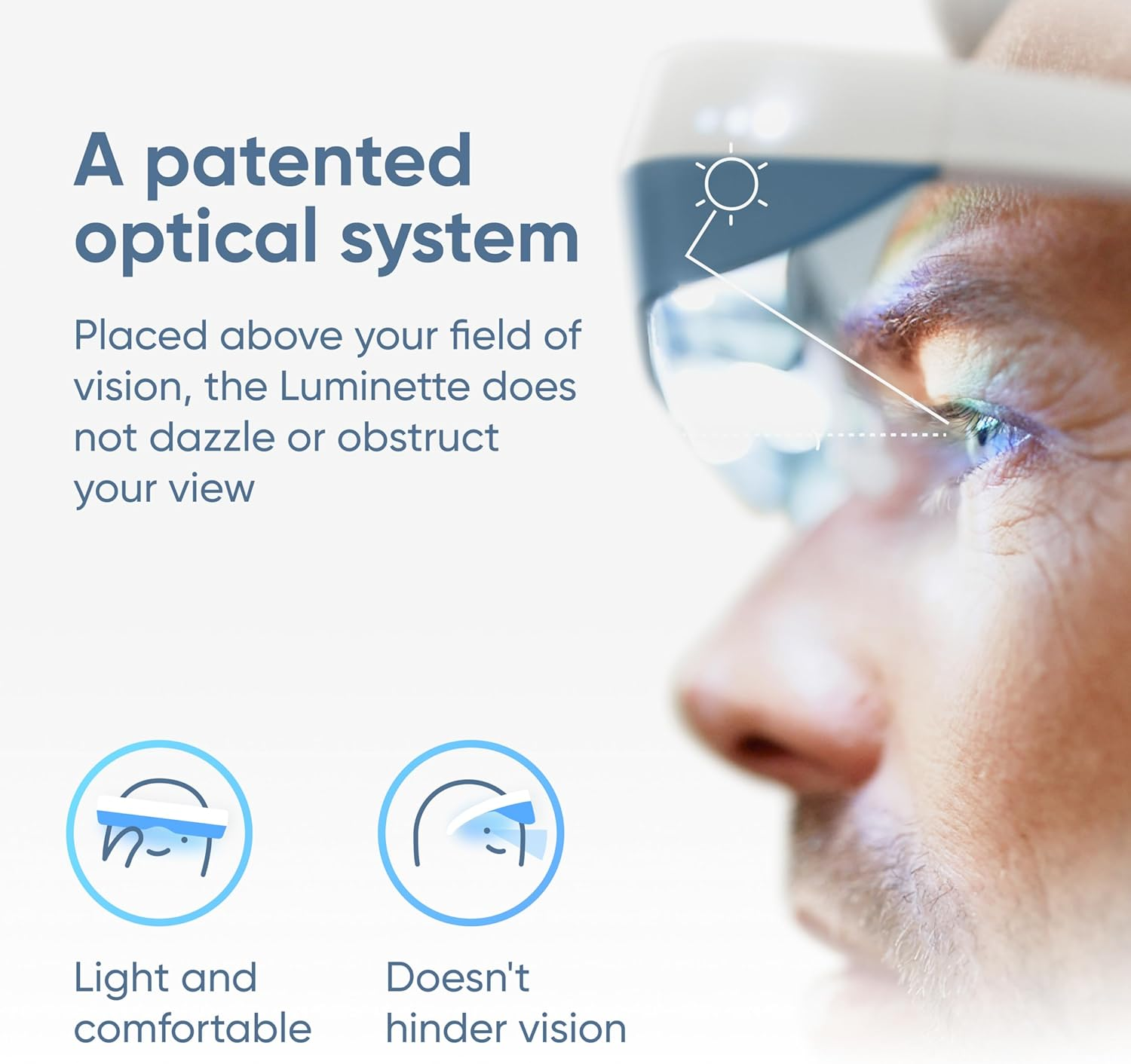 Luminette 3 Light Therapy Glasses - Wearable Light Therapy Lamp - Blue Enriched White LED Sunlight Lamp - Natural Relief for Sleep Problems, Seasonal Mood Disorders & Jet Lag (Grey) - Green image number 7