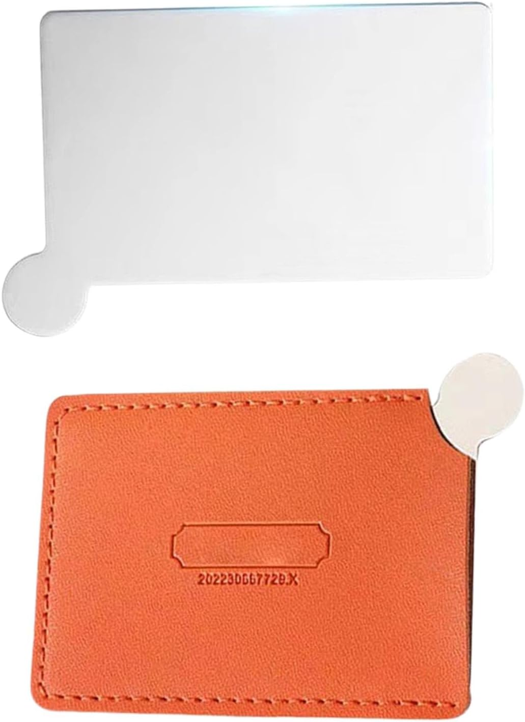 Shatterproof Stainless Steel Compact Mirror Unbreakable Makeup Mirror - Square Pocket Mirror with PU Leather Case Cover, Portable Purse Mirror, Travel Mirror Handheld Mirror for Women, Girls, Purse