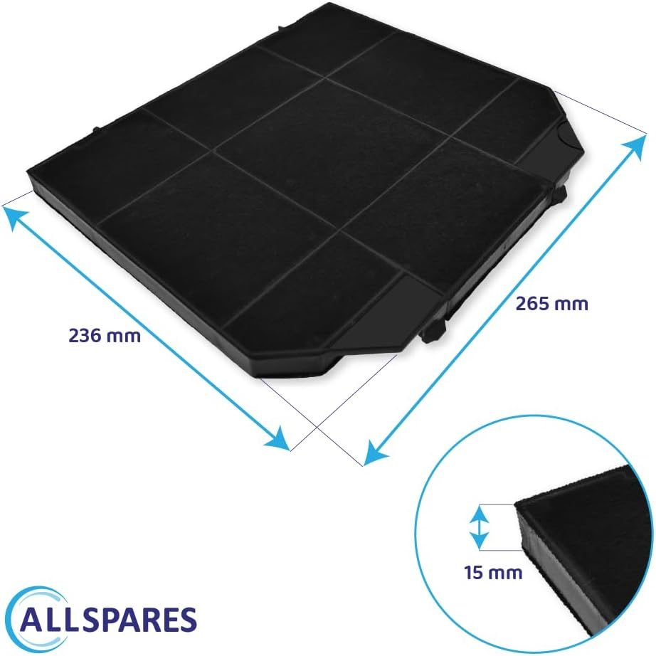 Allspares Activated Carbon Filter for Aeg/Electrolux/Franke/Smeg / EFF72 / 1120016756 / KITFC161 image number 1
