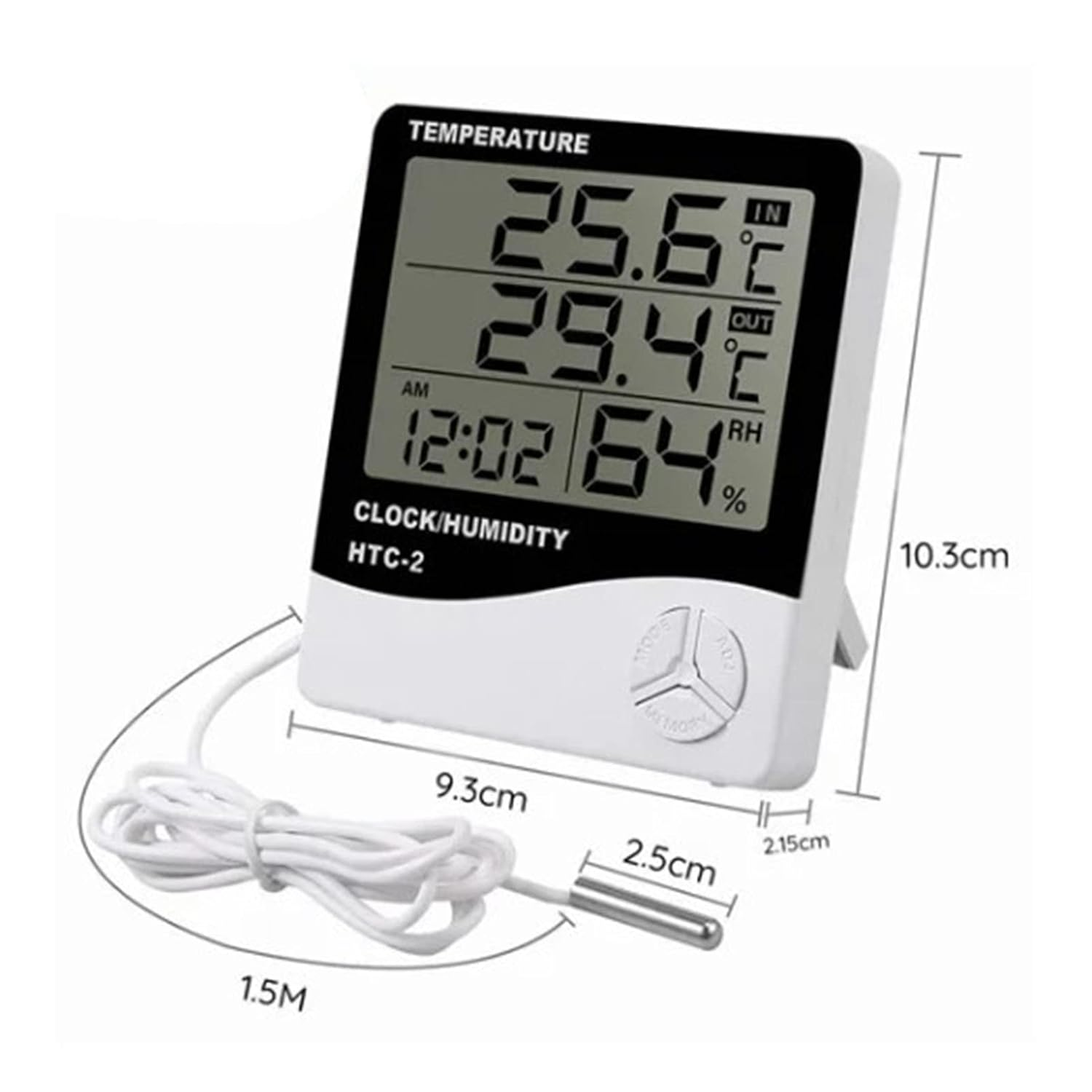 Haofy Digital Hygrometer Thermometer with 1.5M External Watertight Probe Indoor Outdoor Temperature Humidity Monitor for Home Greenhouse image number 6