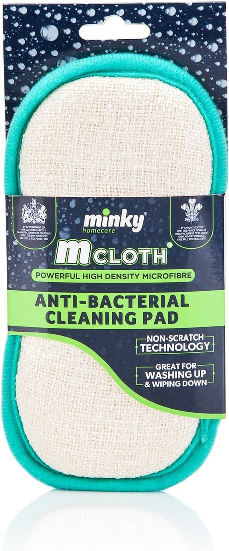Minky M Cloth Anti-Bacterial Cleaning Pad - Dual-Sided Microfibre Cleaning Cloth for Household Cleaning - Minky Household Cleaning Products with Non-Scratch Technology image number 1