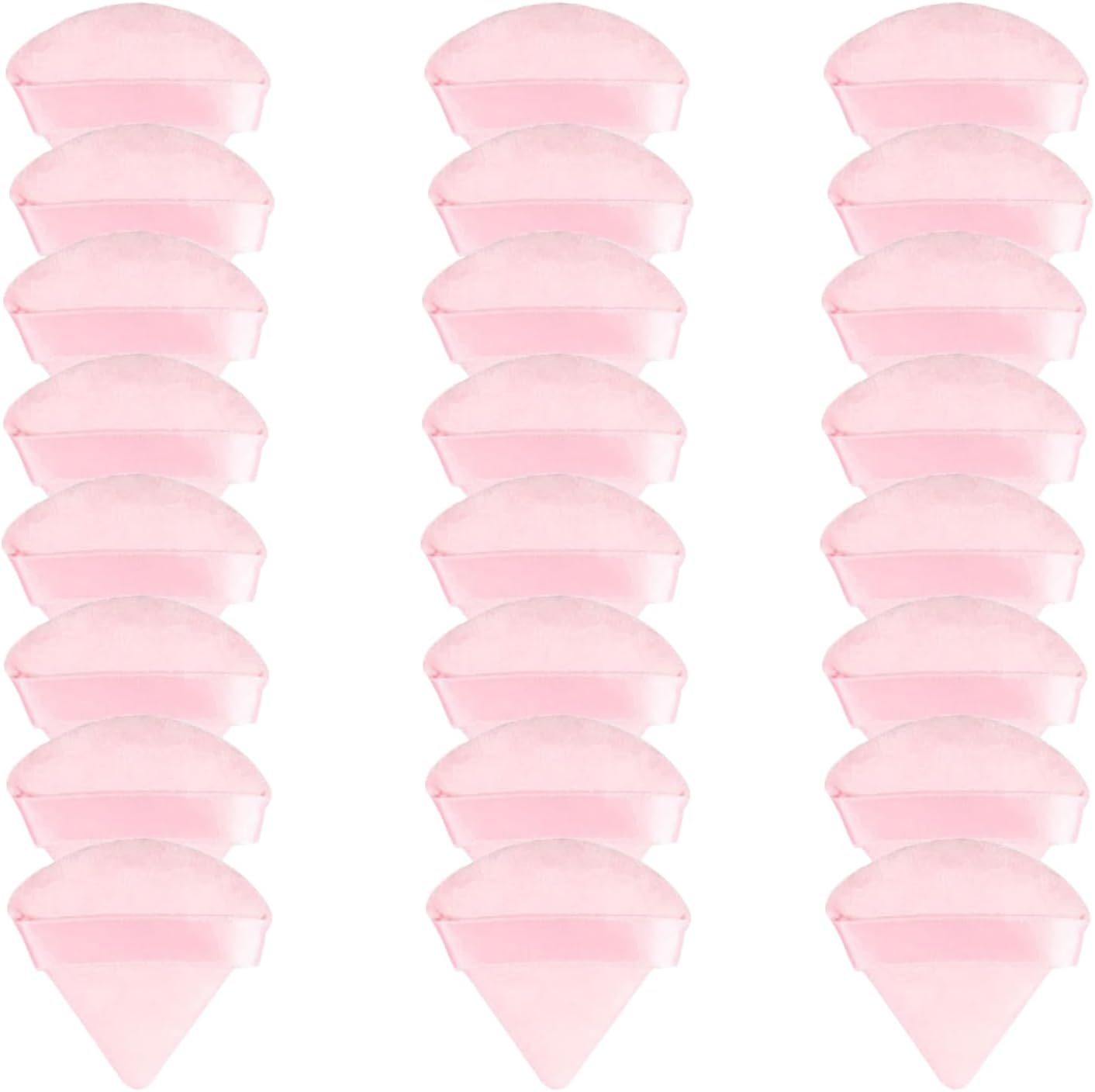 24 Pcs Triangle Powder Puff, Cotton Makeup Puff, Washable Face Powder Puff (24LP) image number 3