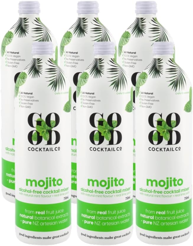 Good Cocktail Co Mojito Alcohol-Free Cocktail Mixer 750 Ml (Pack of 6)