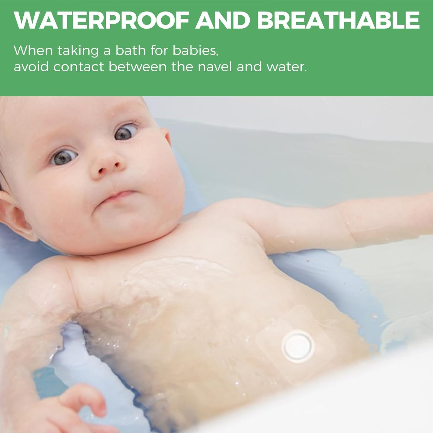 Baby Belly Navel Patches, Infant Umbilical Hernia Patch, Newborn Belly Button Sticker, Paste Style, Skin Friendly, Breathable,10 Pcs (10 * 10Cm) image number 3