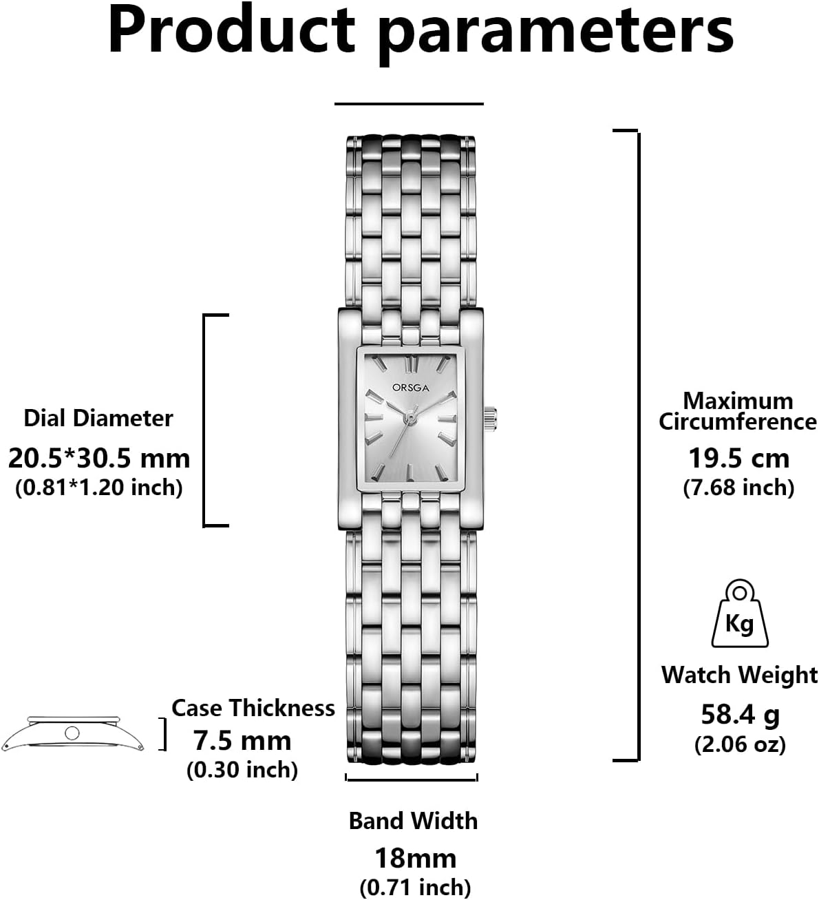 CIVO Ladies Watches for Women Square Waterproof Stainless Steel Analog Quartz Wrist Watch Small Fashion Elegant