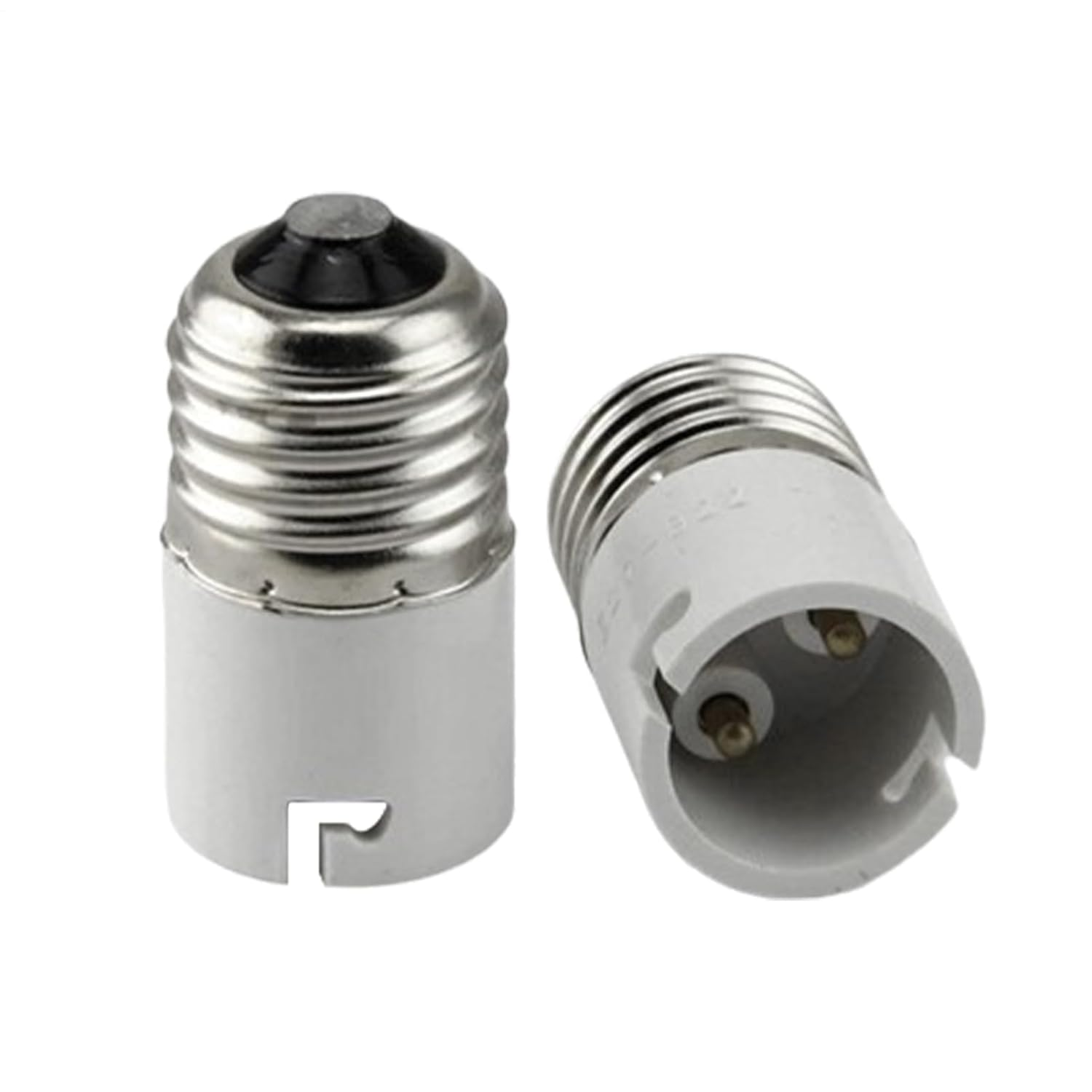 Light Bulb Socket Converter，B22 to E27 or E27 to B22 Socket Converter，Bulb Base Adapter,Voltage 100V-250V，Safe Anti-Aging，Suitable for LED Bulbs, Incandescent Lamps and CFL Bulbs