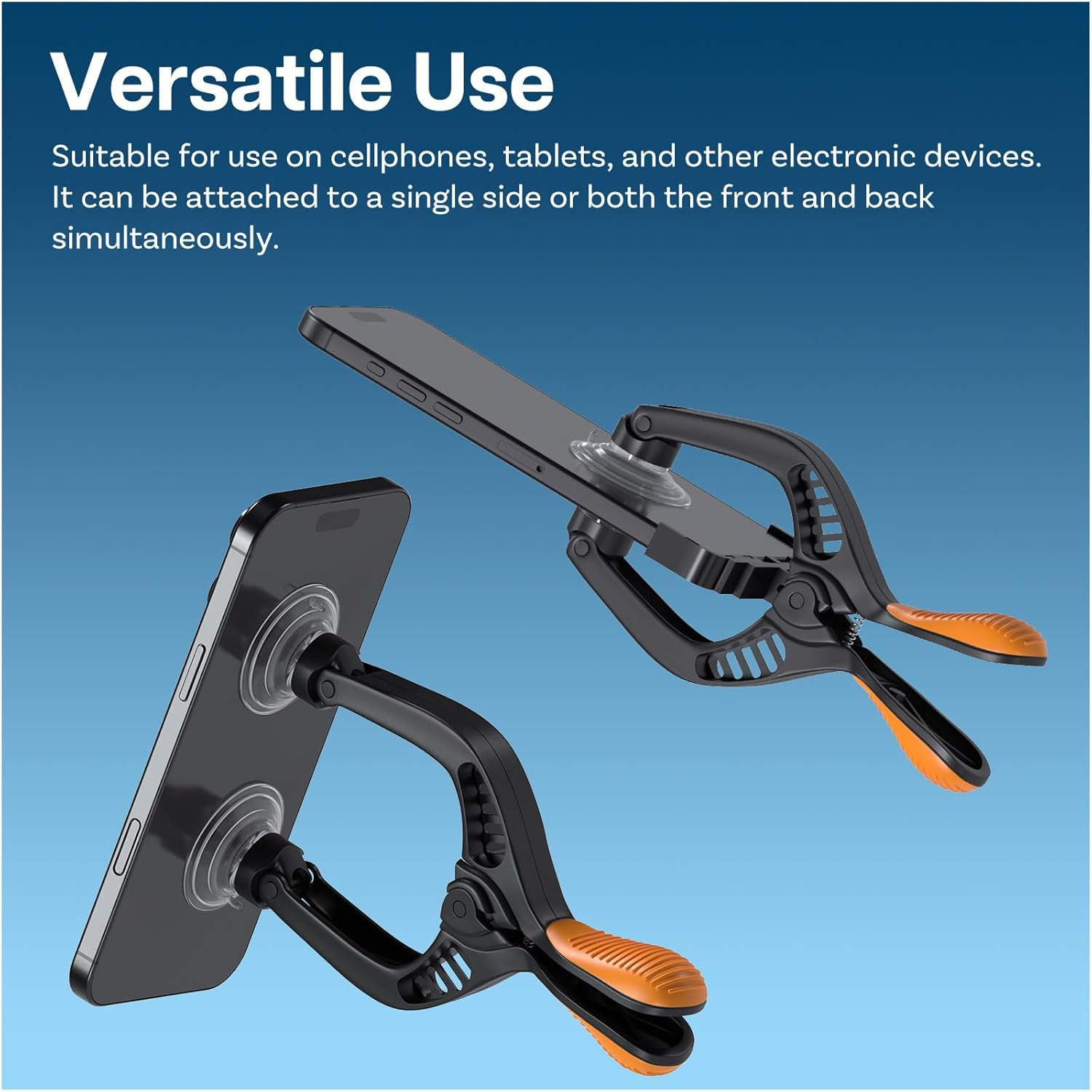 MMOBIEL LCD Screen Opening Tool/Pliers Repair Tool Suction Cup Compatible with Various Tables and Smartphones (Orange) - Blue image number 3