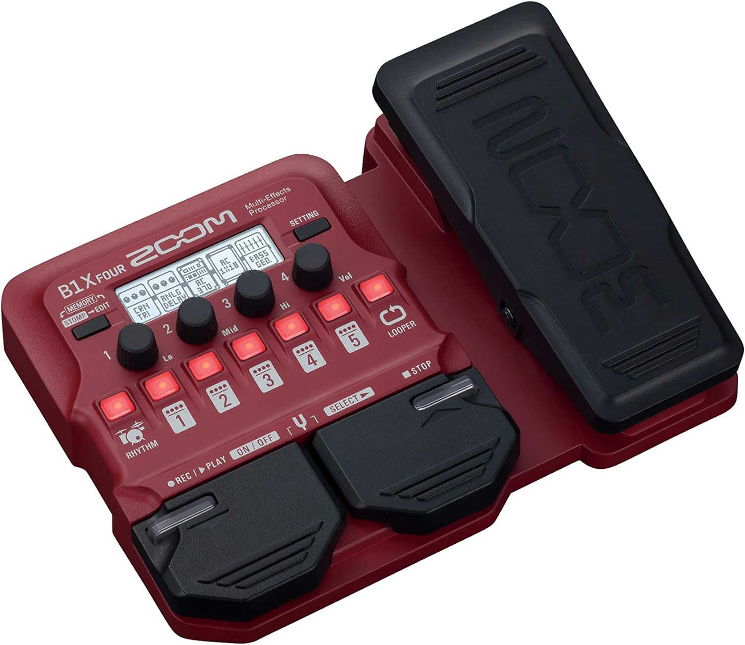 Zoom B1X Four Bass Multi-Effects Processor with Expression Pedal, with 70+ Built-In Effects, Amp Modeling, Looper, Rhythm Section, Tuner, Battery Powered image number 2