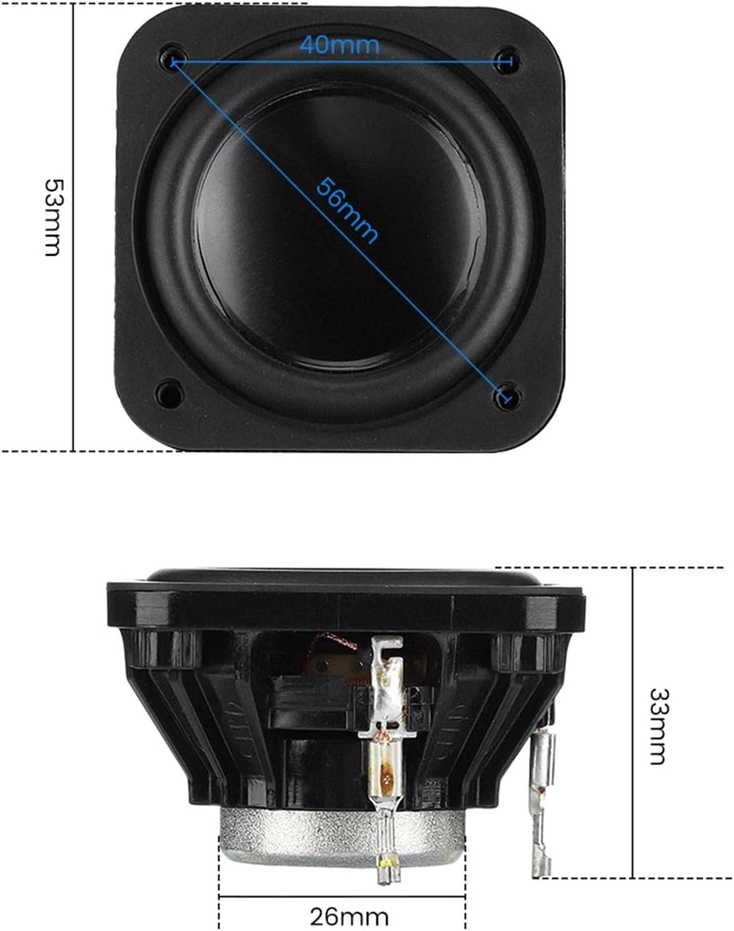 TGMGADANTV 2Pcs 2 Inch Portable Audio Full Range Speaker 4 Ohm 10W Sound Speaker Home Theater Loudspeaker Aluminum Bookshelf Speaker