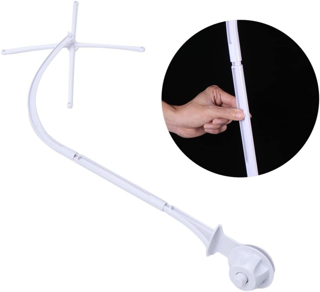 Kisangel 66Cm Baby Crib Mobile Arm Holder White Universal Baby Crib Musical Mobile Toy Holder for Nursery and Infant Bed Accessories image number 3