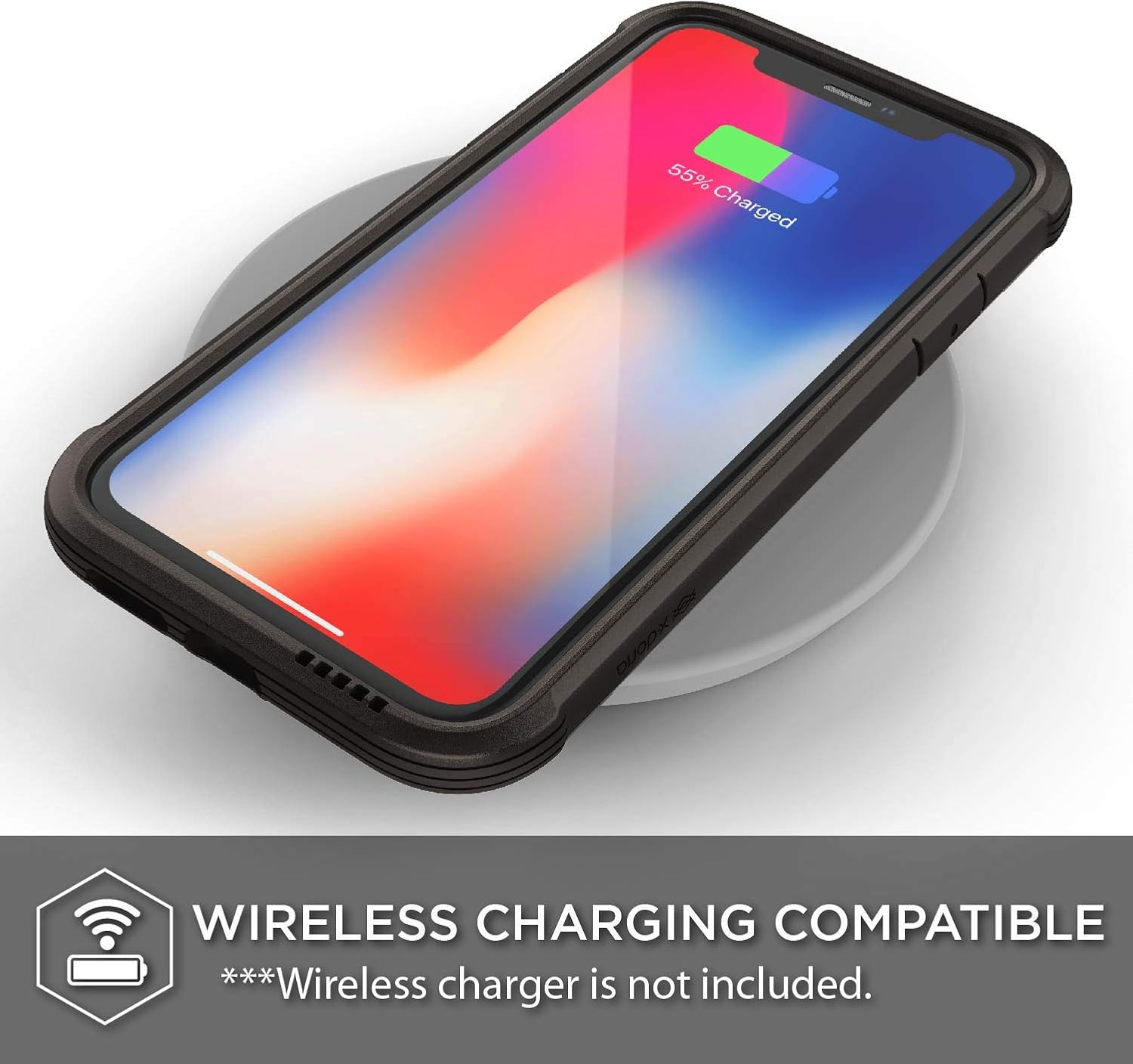 X-Doria Defense Lux Series, Iphone XR Case - Military Grade Drop Tested, Anodized Aluminum, TPU, and Polycarbonate Protective Case for Apple Iphone 6 XR, 6.1" Inch LCD Screen (Dark Glitter)