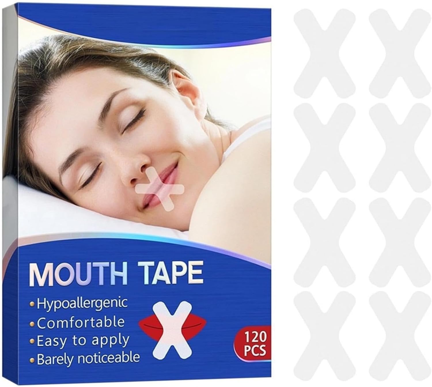 120 Pcs Mouth Tape for Sleeping - anti Snoring, Nose Breathing Aid, Snore Reduction image number 4