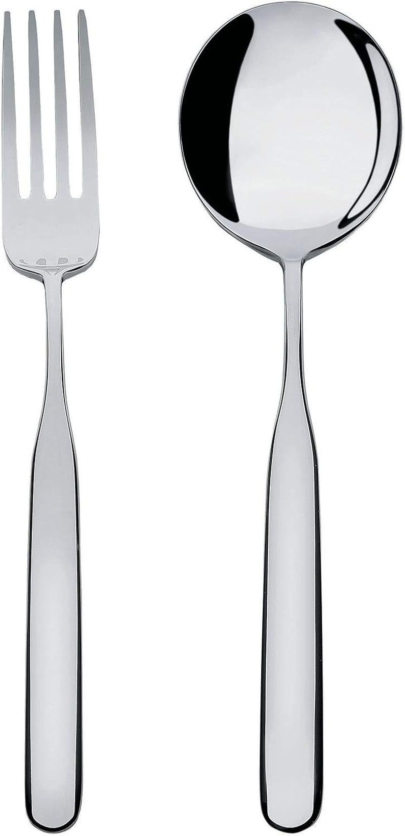 Alessi Collo-Alto Serving Fork in 18/10 Stainless Steel Mirror Polished, Silver