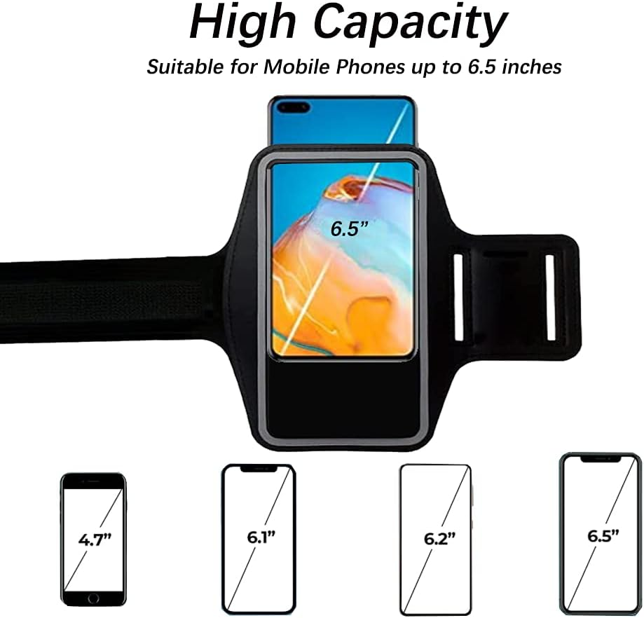 Sport Armband Mobile Phone, Armband Arm Pocket, Sport Armband Mobile Phone Case, Sweatproof Running Armband for Iphone, Huawei, Xiaomi, LG, Samsung Galaxy Smartphone, up to 6.5 " image number 4