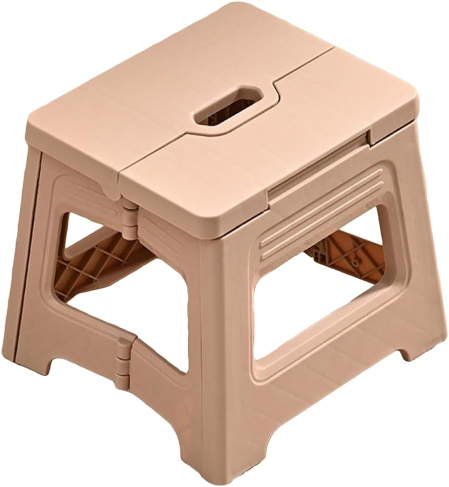 AIMALL Portable Folding Plastic Stool Large Retractable Chair for Outdoor Fishing Travel Camping, Compact Step Stool for Adults Kids, 11.6&times;9.2&times;9.4In