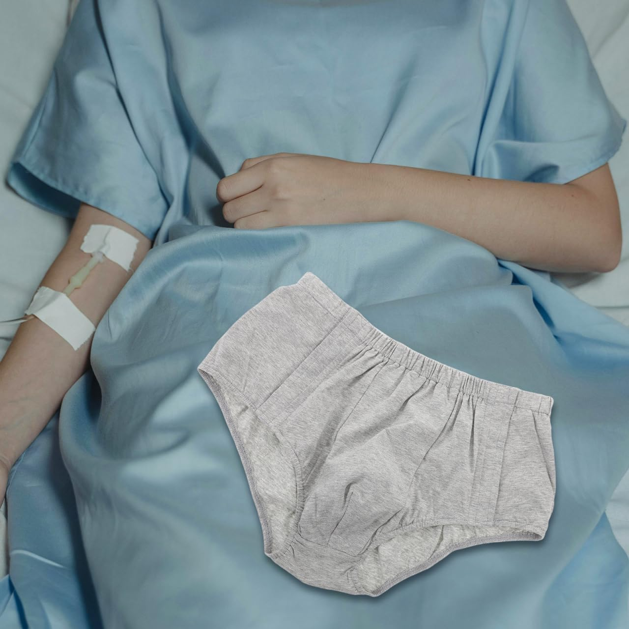 FOMIYES Adaptive Men'S Tearaway Briefs for Rehabilitation | Easy Open Fracture Underwear | Comfortable Buckle Design | Ideal for Incontinence Care - Grey L Size image number 5