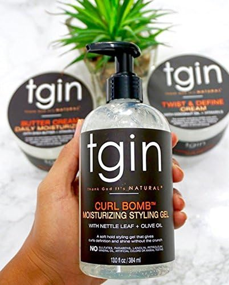 Tgin Curl Bomb Moisturizing Styling Gel for Curly, Coily and Wavy Hair, Reduce Frizz, Light Hold, Moisturizes and Defines Curls, 13 Oz image number 1