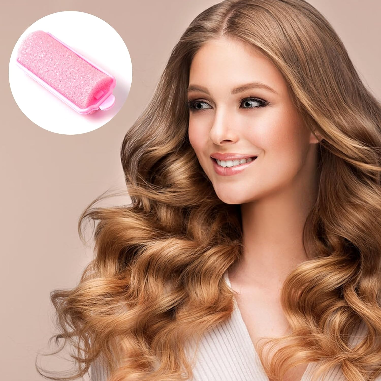 Pack of 30 Sponge Curlers, Curlers Foam 25 Mm, Hair Rollers, Foam Sponge, Hair Rollers, No Damage to Hair, Sleep Curlers for Women and Children, DIY Hair Styling image number 3