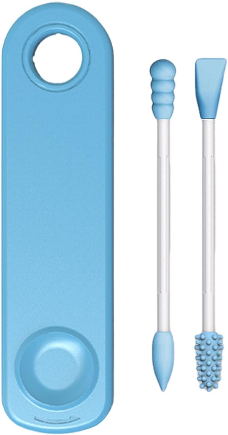 Reusable Ear Swabs - Eco-Friendly Swab, Sustainable Ear Cleaning Buds, Washable Portable Silicone Swab, Sustainable Ear Cleaning Swabs with Travel Case Holder for Makeup Ear Cleaning Beauty image number 4