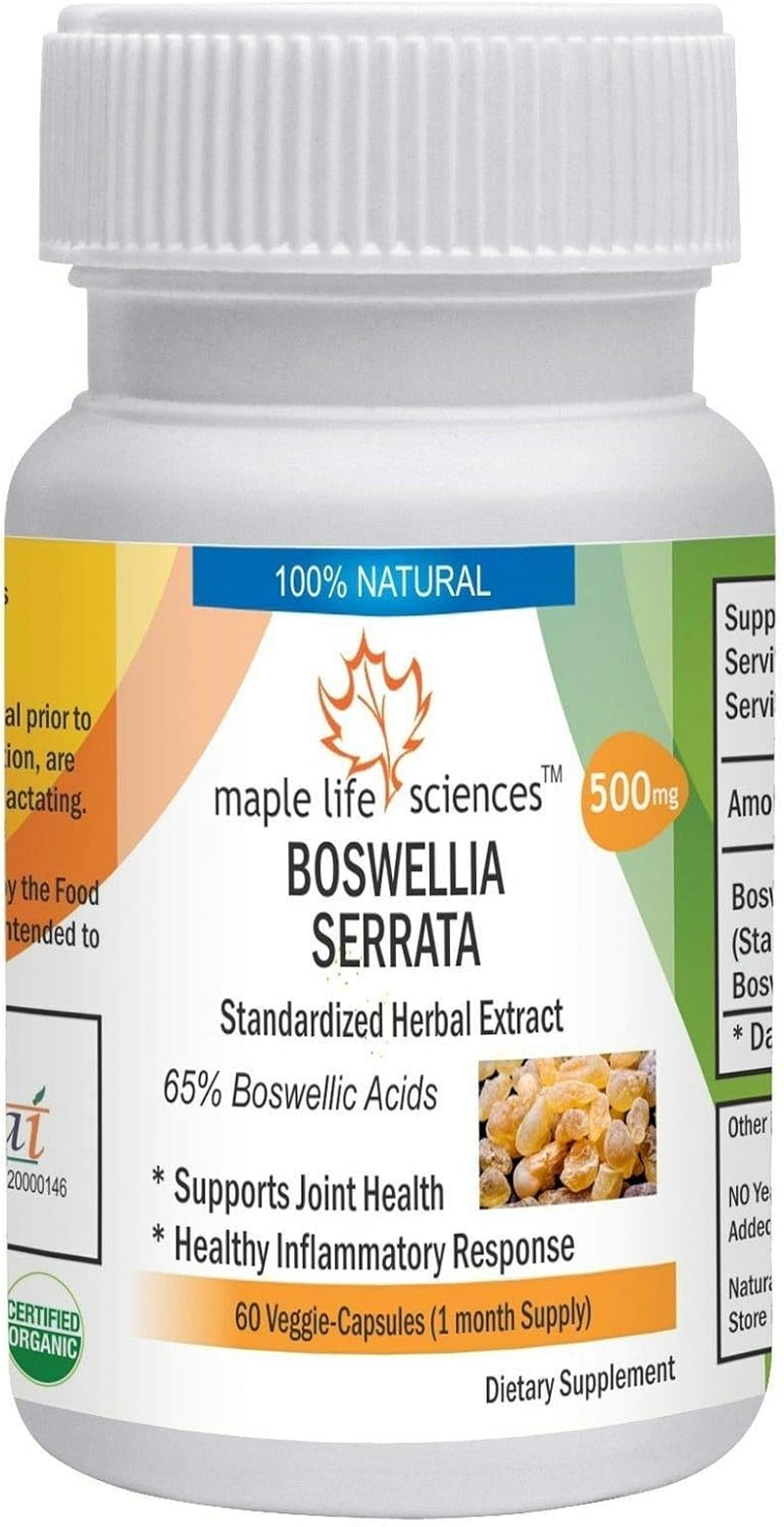 Boswellia Serrata Extract (65% Boswellic Acids) - 500Mg - 60 Vegan Capsules - Joint Health