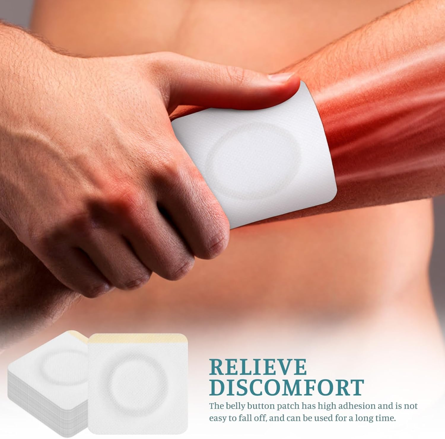 Ipetboom 50Pcs Breathable Belly Button, Adhesive Patches Non-Woven Fabric Skin Covers for Navel Waist Knees Shoulders Comfortable Secure Fit Easy Removal image number 5