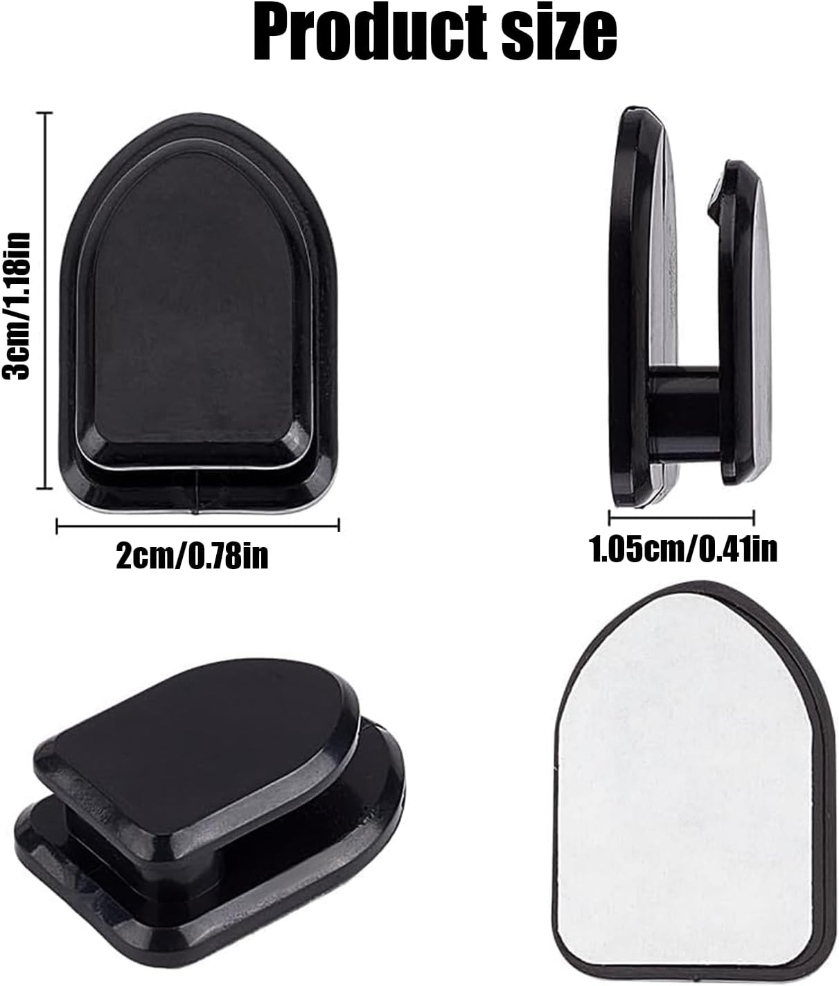 Xinghonyac 20 Pcs Car Seat Back Hidden Hook, Multi-Functional Car Mini Hooks, Self-Adhesive Car Dashboard Hook Wall Hooks for Hanging Towel, Hat, Bag, Data Cable, Keys image number 4