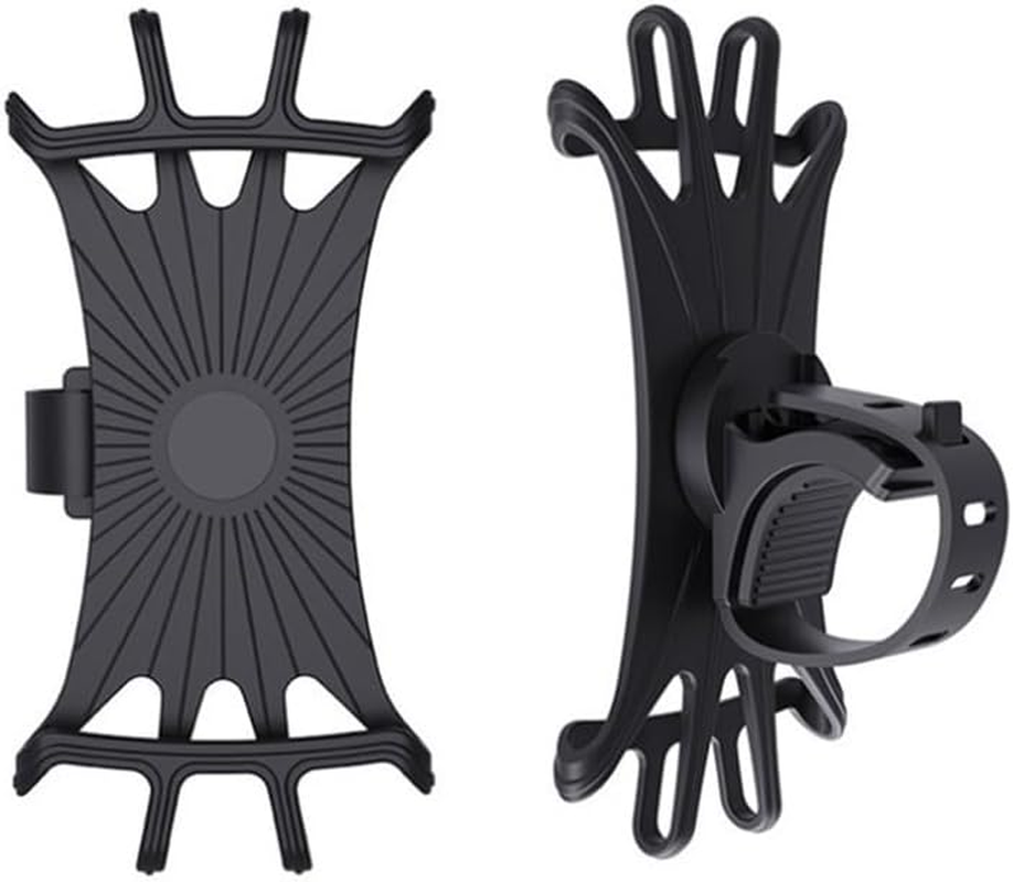Bike Phone Holder&mdash;Elastic Silicone Build, Shockproof&mdash;For Bicycle/Electric Scooter Navigation&mdash;Ideal for Urban Riders, Fitness Lovers&mdash;Fits Electric Scooter Phone Holder (2Pcs, 360&deg; Rotatable image number 3