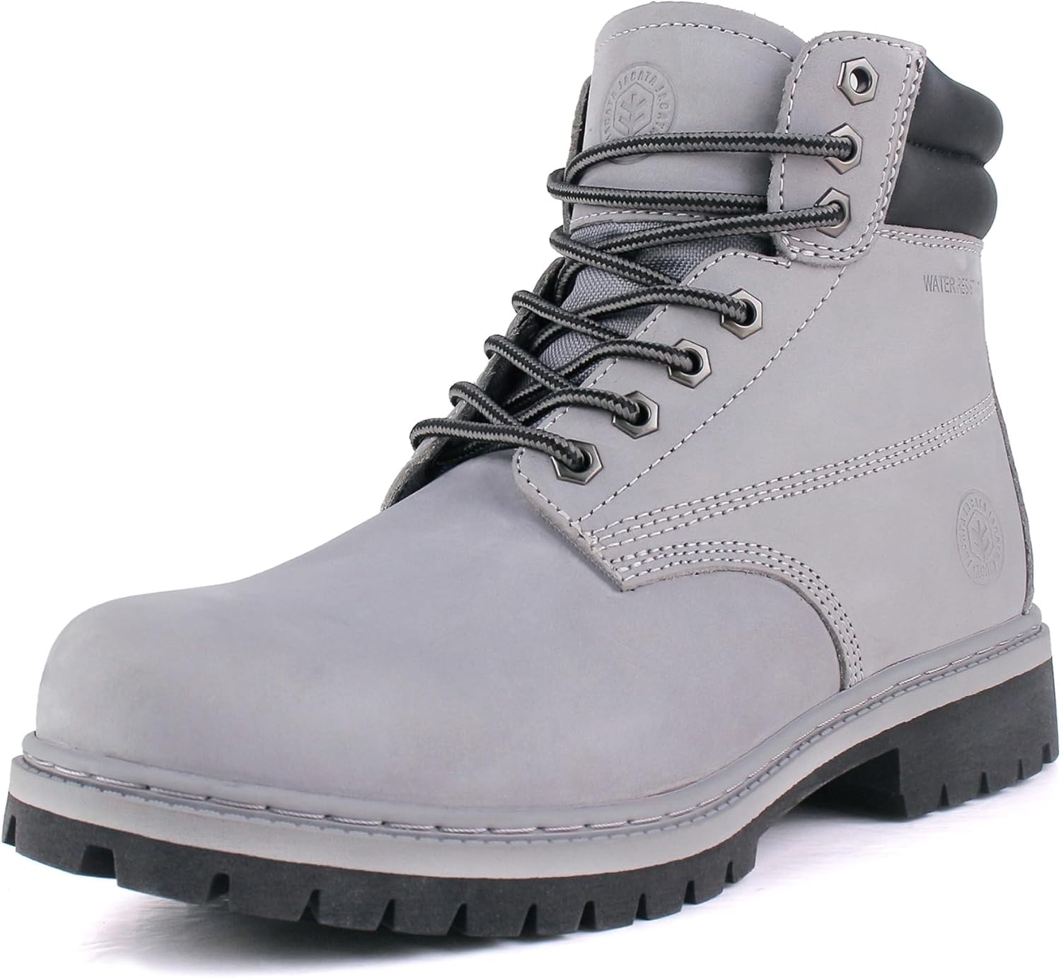 Jacata Men'S Water Resistant Leather Work Boot Rubber Sole Construction Oil Resistant Utility Industrial Boots