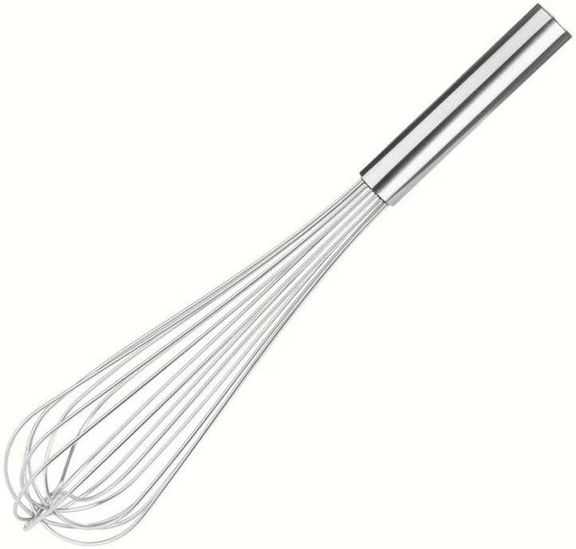 Vogue Stainless Steel 8 Heavy Wires Plastic Sealed Light Whisk, 400 Mm Length image number 1