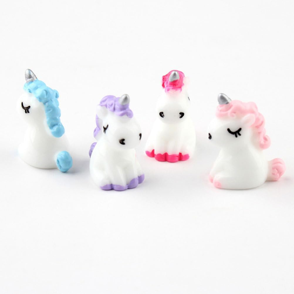 Sosoport 40Pcs Mini Unicorn Micro Unicorns Small Statue Figurine Ornament Miniature Micro Resin Mini Desk Decor Statue Decor image number 6