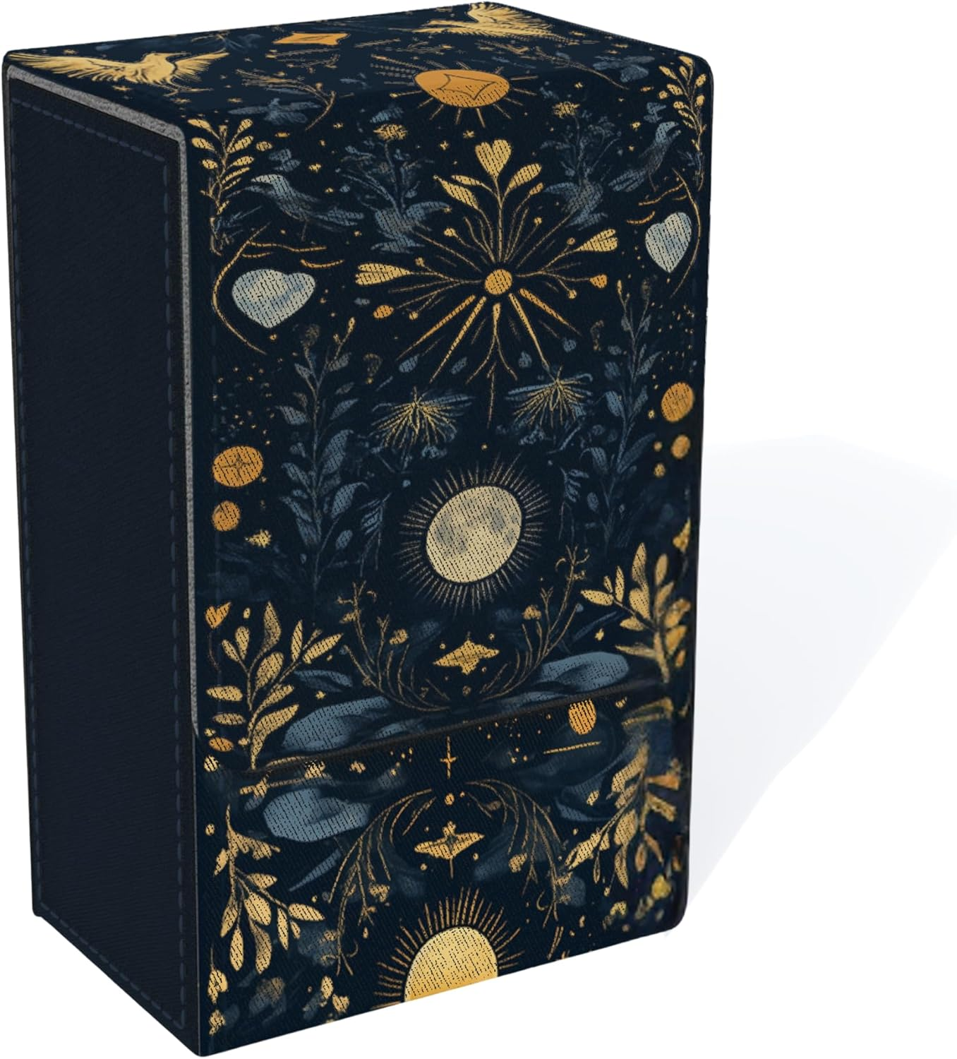 Boltquan Pearlized Pink Tarot Card Holder with White Interior &ndash; Fold-Top Case with Magnetic Lid Closure &ndash; Fits Standard Tarot Decks &ndash; Outer Dimensions 5.39 X 3.38 X 2 Inches (Pearlized Pink)