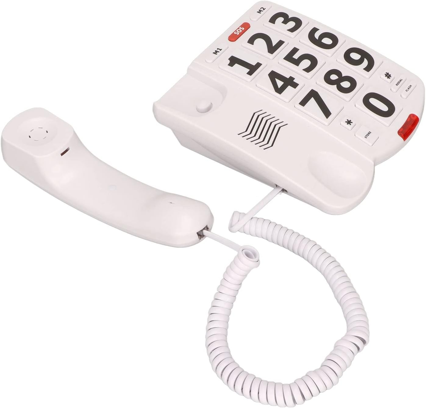 Large Button Landline Phone with Adjustable Volume, Last Number Redialing for Elderly, Home Phone for Senior image number 5