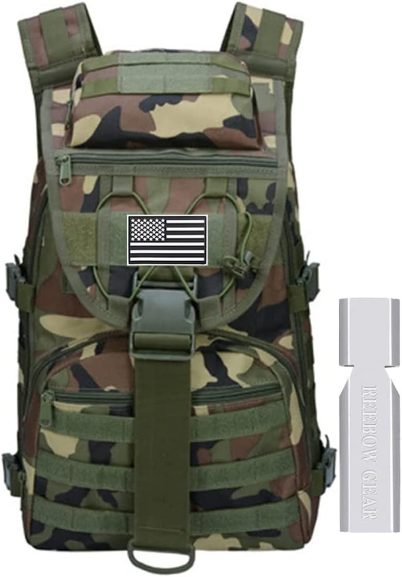 35L Tactical Backpack Camping Hiking Backpacks Camouflage Assault Pack for Hiking Camping Travelling,A
