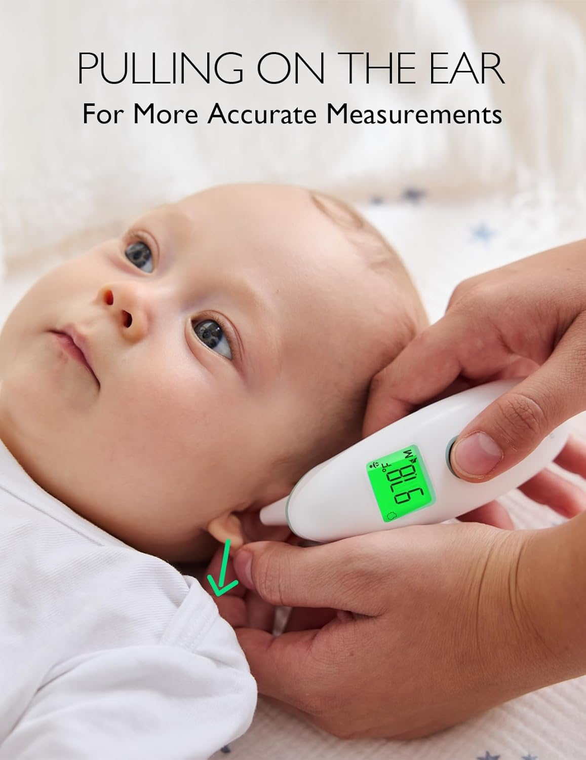 Momcozy Non-Contact Forehead and Ear Thermometer, Digital Infrared Thermometer for Adults and Children, with Child Mode, Fever Alarm Function, Mute and Memory Functions, Fast and Accurate Measurement image number 6