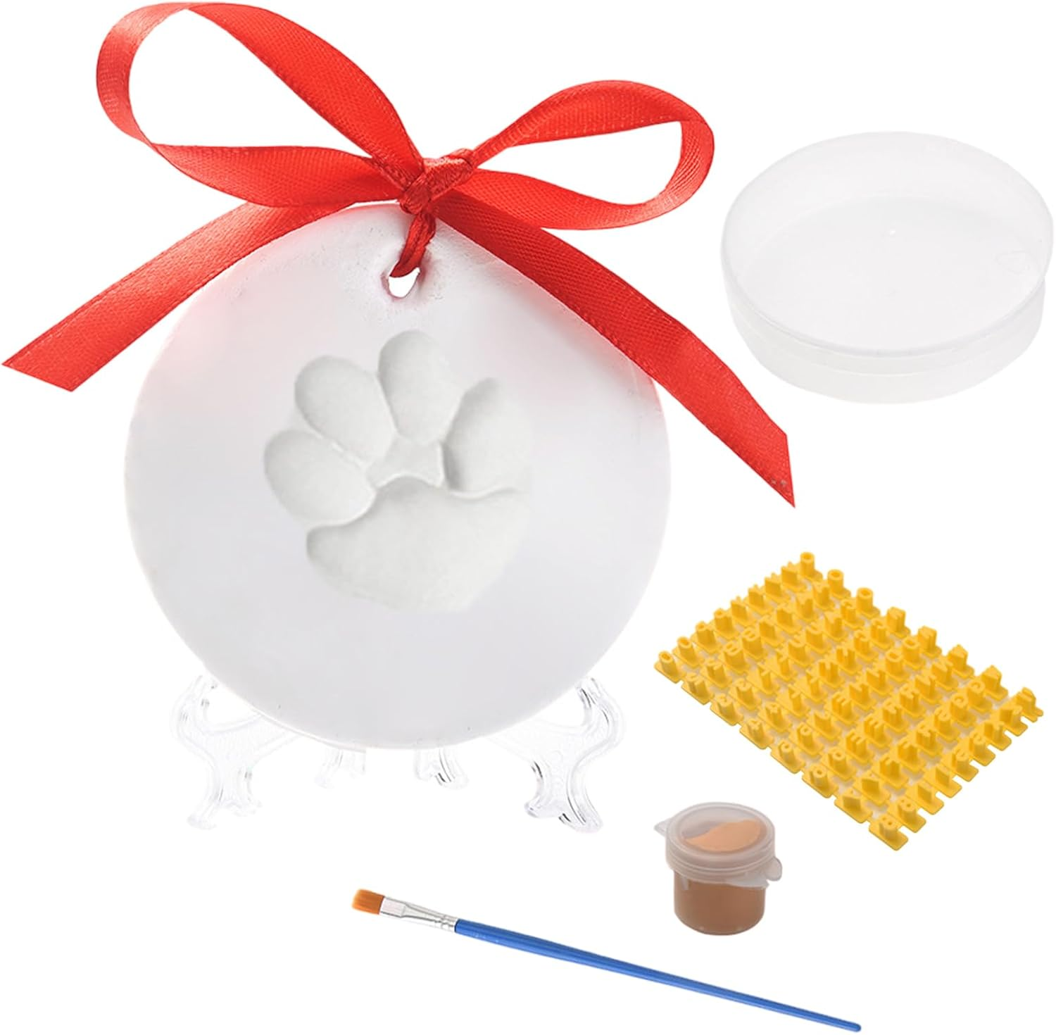 Dog Paw Print Kit - Soft Clay for Molding, Personalized Pet Memorial Impression | Keepsake Ornament with Paw Print and Details, Air-Dry Clay Pet Footprint Kit for Memorial image number 6