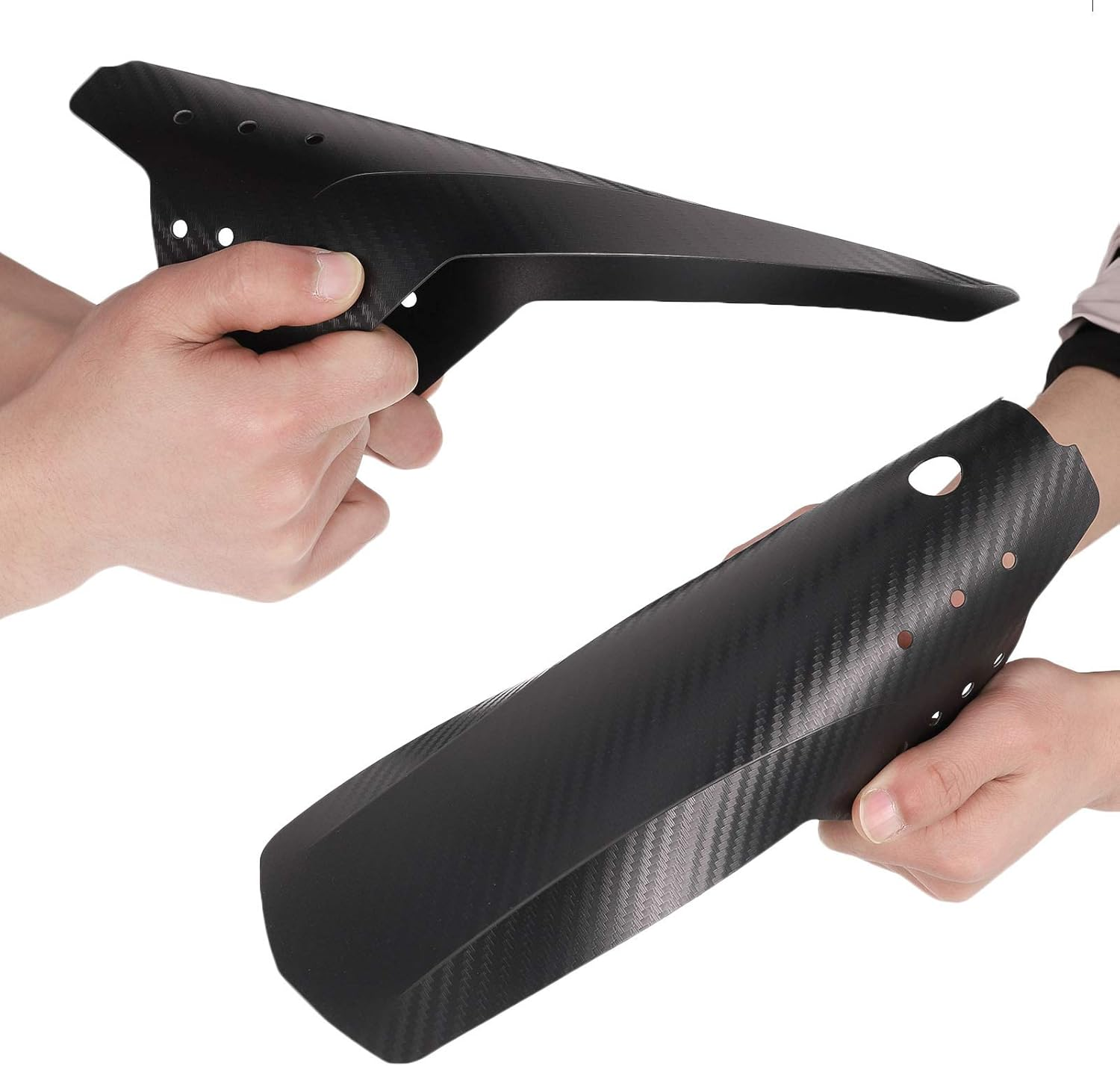 Popuppe 2 PCS Mountain Bike Mudguards Set, Bike Fender, MTB Carbon Fiber Mud Guard Front and Rear Compatible, Mountain Bike Fender Fixed Gear Mudguard for 26", 27.5", 29" Size Mountain Bike image number 3