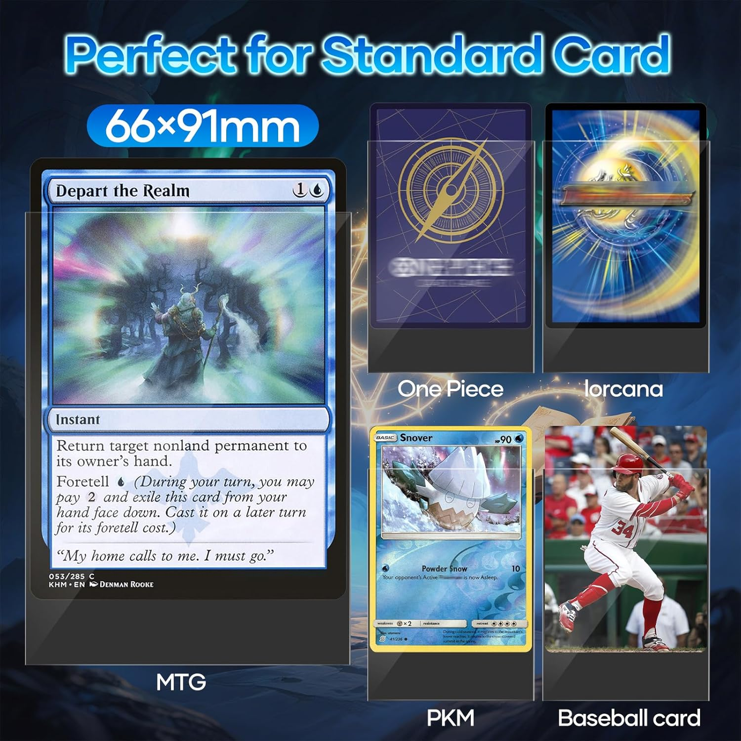 1000 Counts Black Card Sleeves, Matte Card Sleeves Deck Card Protectors, Trading Card Sleeves Fit for MTG, Baseball Cards, Sports Cards, Game Cards image number 5