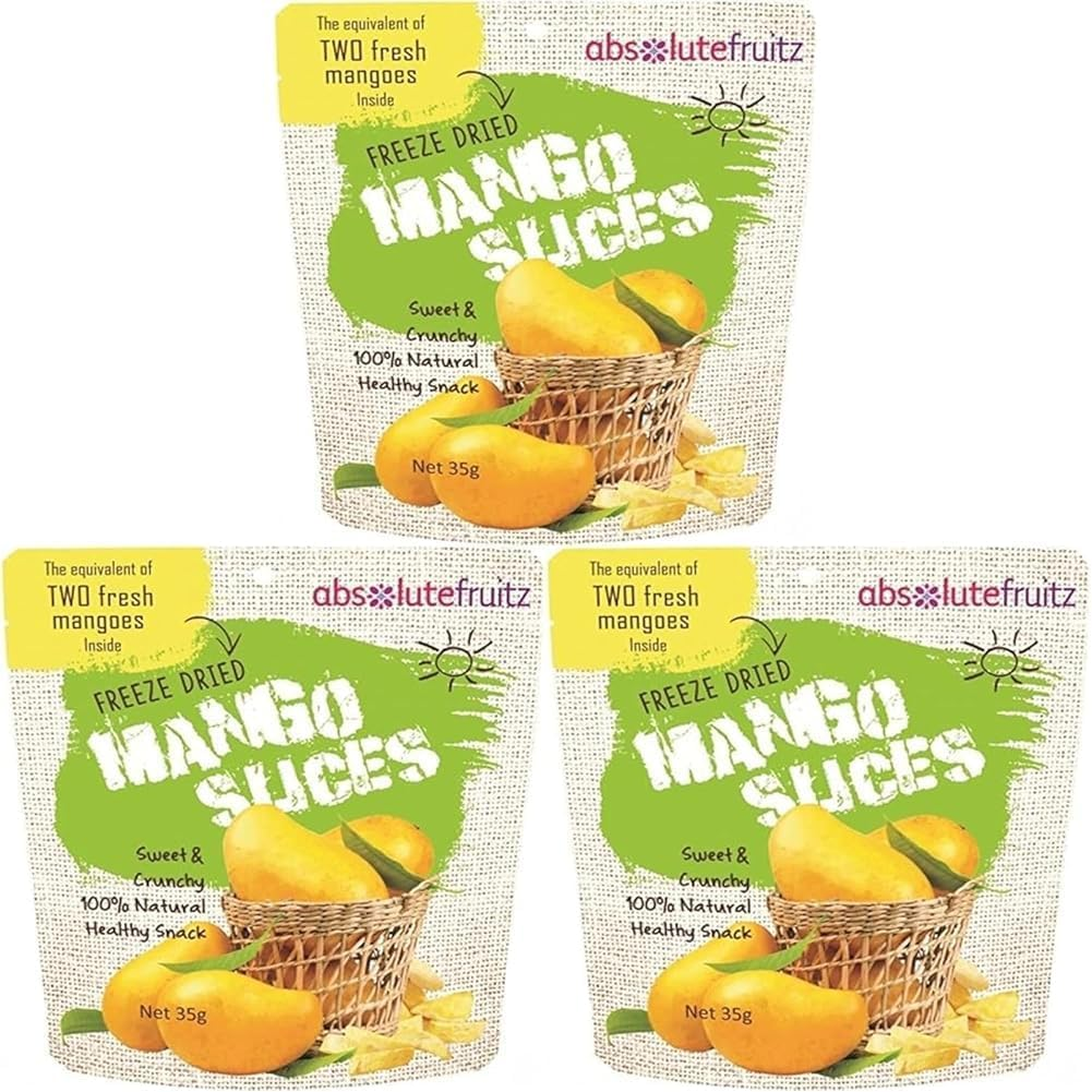 Absolute Fruitz Freeze Dried Two Mangoes Slices 35 G