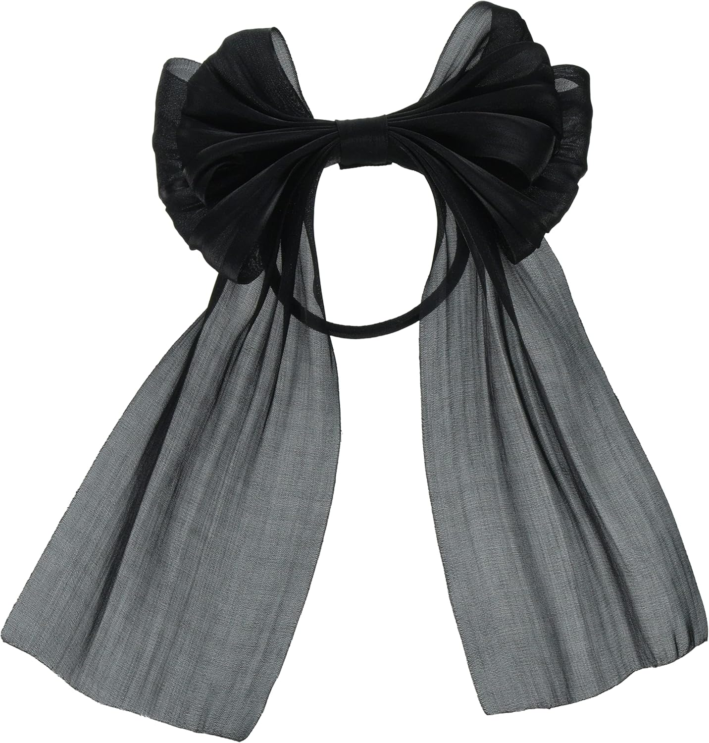 Laura 58202201-BEG Girls' Silky Ribbon Hair Elastic Ribbon Size: 4.3 X 7.9 Inches (11 X 20 Cm), Beige, リボンのサイズ:11Cm&times;20Cm