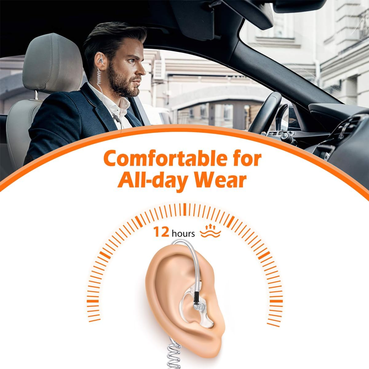 Zeadio 8 Pair Coil Tube Earbuds, Pro-Grade Two-Way Radio Earpiece Kit image number 5