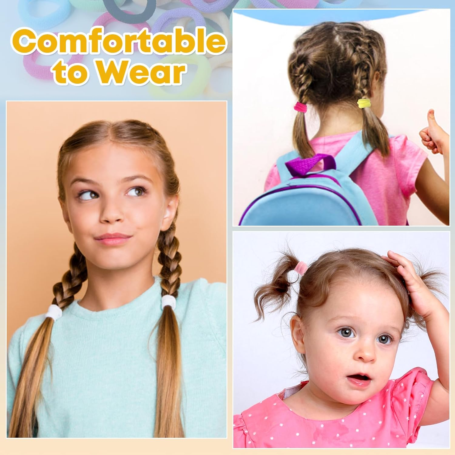 Hanyousheng Pack of 200 Women'S Hair Bobbles, Hair Bands, Hair Bands, Hair Bands, Small Hair Bobbles for Girls, Men, Women, Multicoloured image number 4