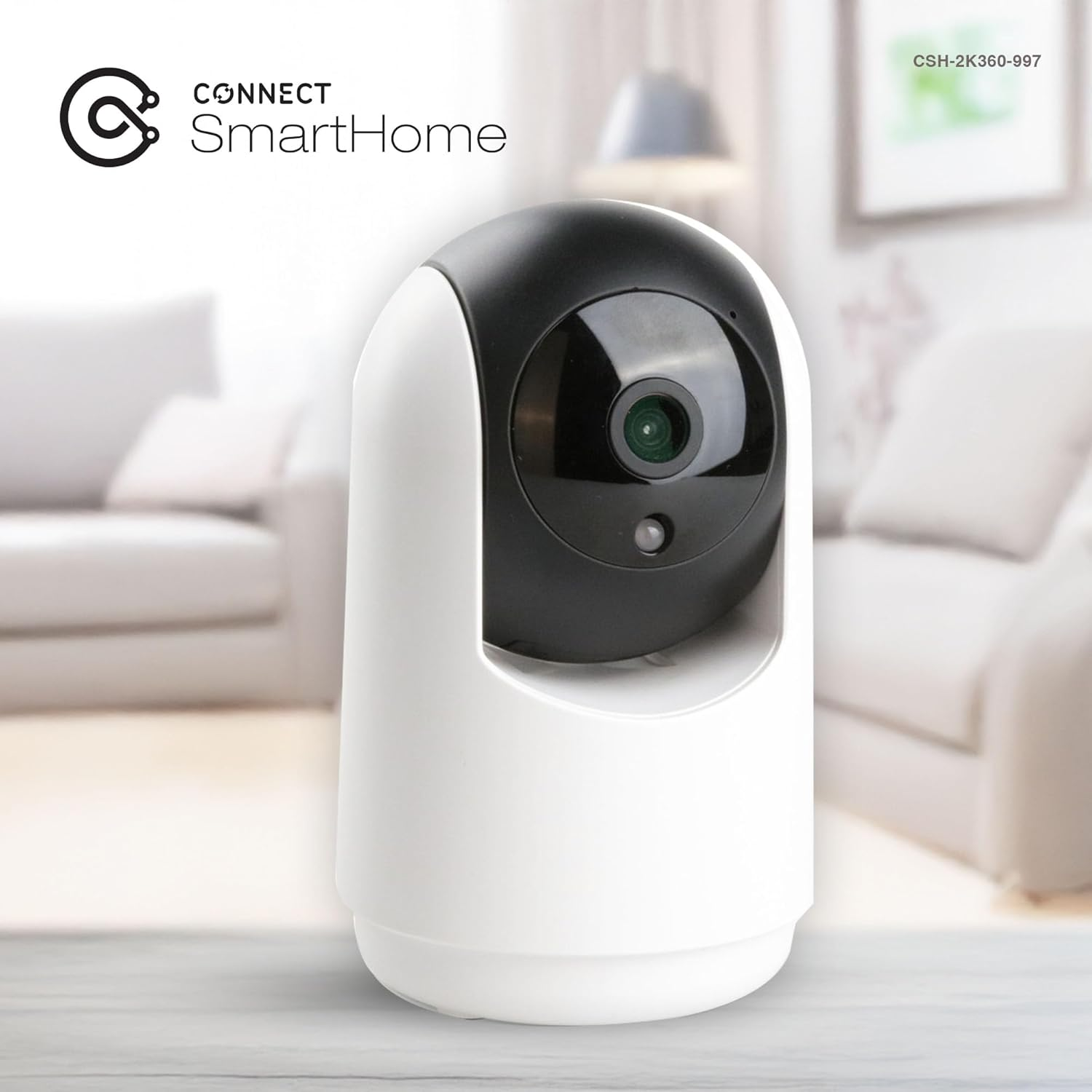 Connect Smarthome 2K Pan Tilt Wi-Fi Camera &ndash; Indoor Surveillance with Motion Tracking, Night Vision, 2-Way Audio, App Alerts, Microsd Storage, Alexa & Google Compatible image number 4