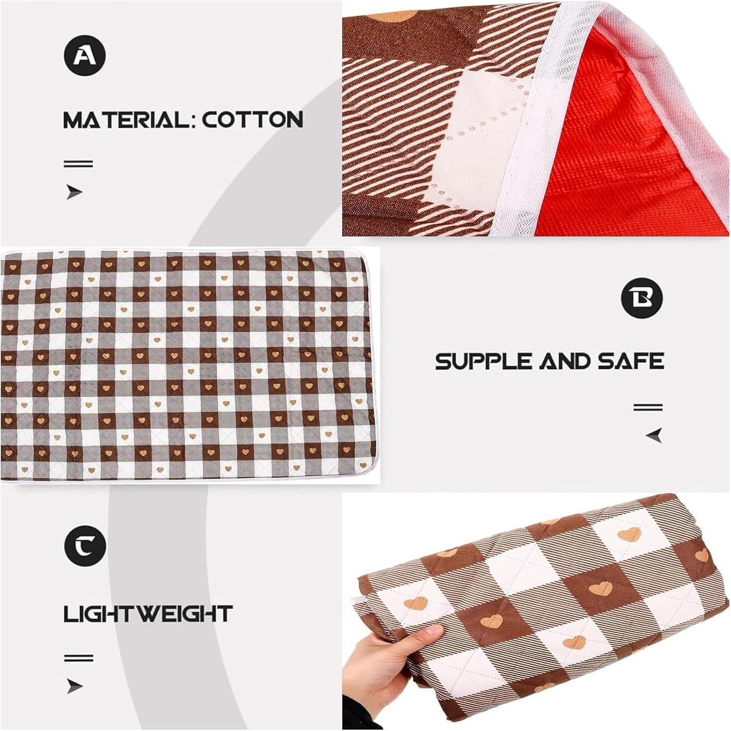 2 PCS Waterproof Bed Pad, Incontinence Pads for Adults, Elderly, Kids and Pets, Reusable Washable Underpad Protector for Bed, Sofa, Car Seat and Hospital Use, 70 X 90 Cm image number 3