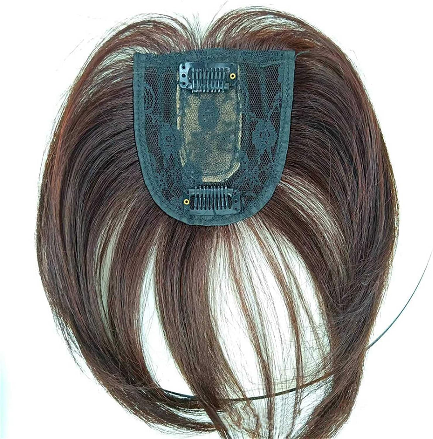 Real Topper Middle Side Part Human Hair, Hair Toppers for Women Real Human Hair No Bangs, Crown Topper Clip in Top Hairpieces for Women with Thinning Hair