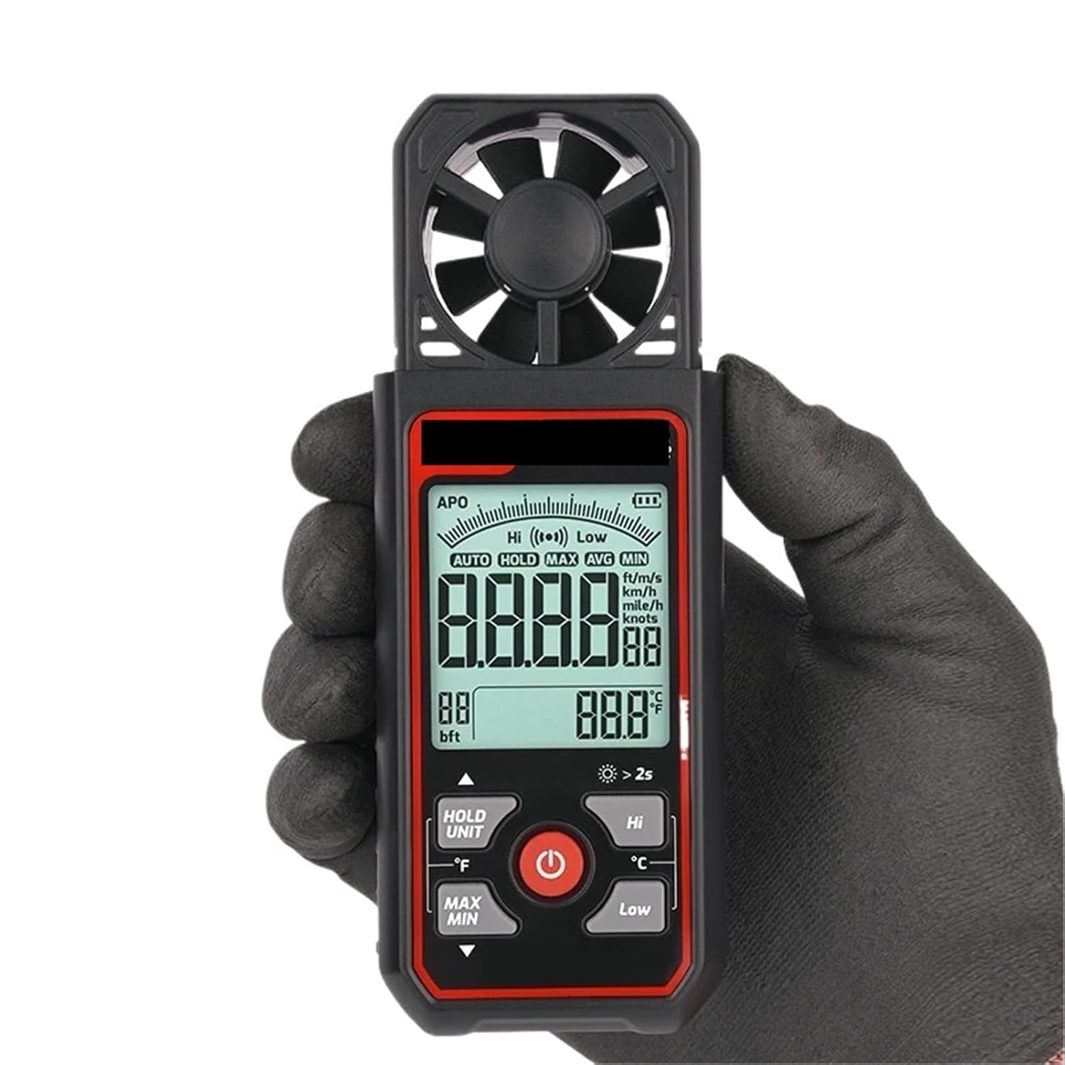 Digital Anemometer Handheld Wind Speed Gauge Meter Portable Anemometro Windmeter 30M/S Wind Chill LCD Display image number 2