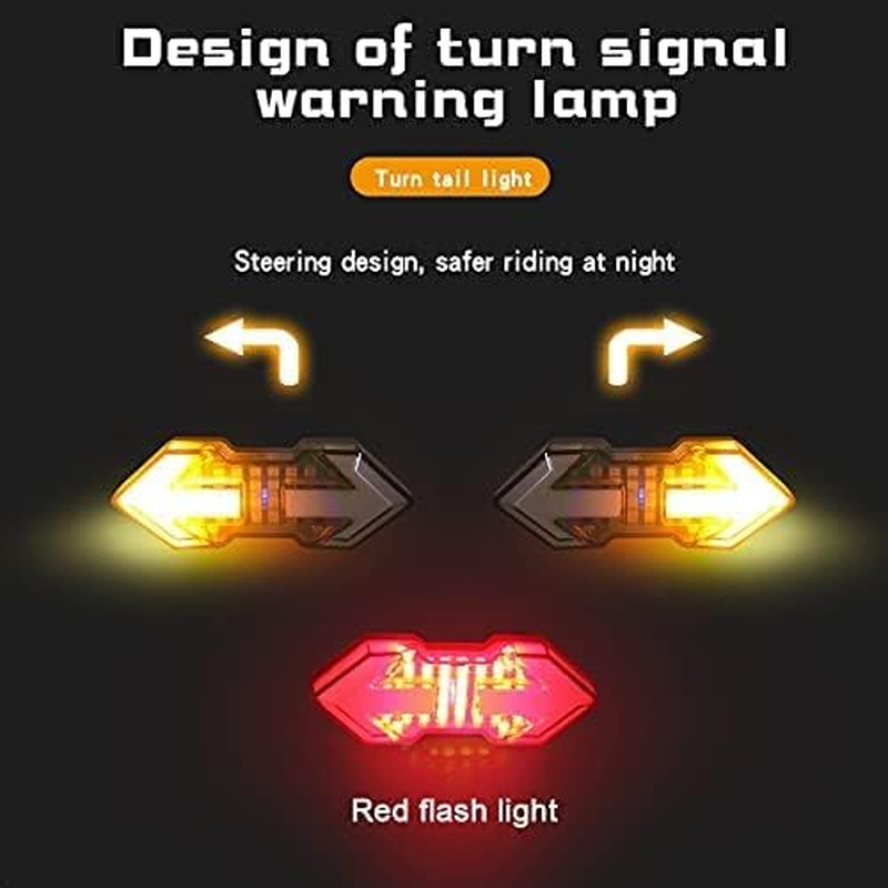 Bike Tail Light,Bright Bike Rear Light, USB Rechargeable LED Smart Turn Signal, Remote Control Bike Brake Light image number 6