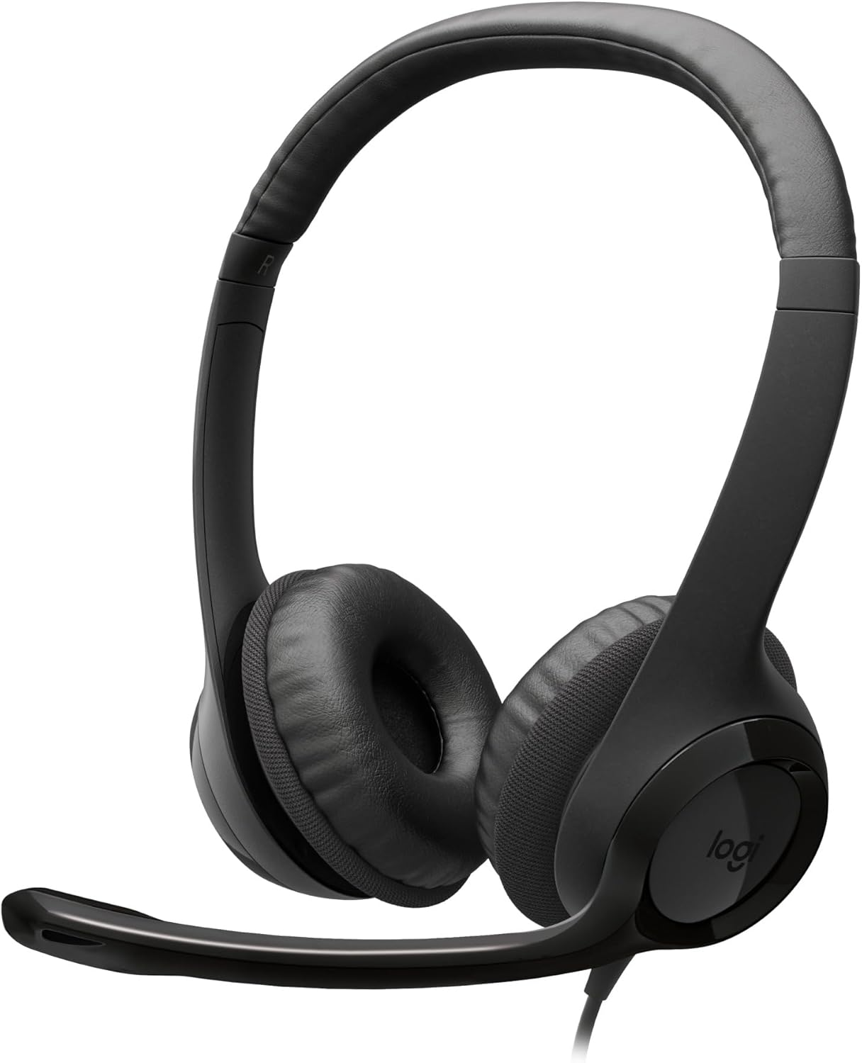 Logitech H390 Wired Headset for Pc/Laptop, Stereo Headphones with Noise Cancelling Microphone, USB-A, In-Line Controls, Works with Chromebook - off White