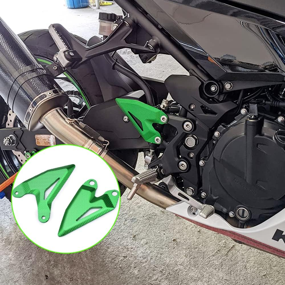 Motorcycle Accessories Rider Front Foot Peg Footrest Rear Set Heel Plates Guard Protector (For Kawasaki Vehicle) NINJA400 Z400 NINJA 400 500 NINJA E-1 Z E-1 Z 7 HYBRID (Black)