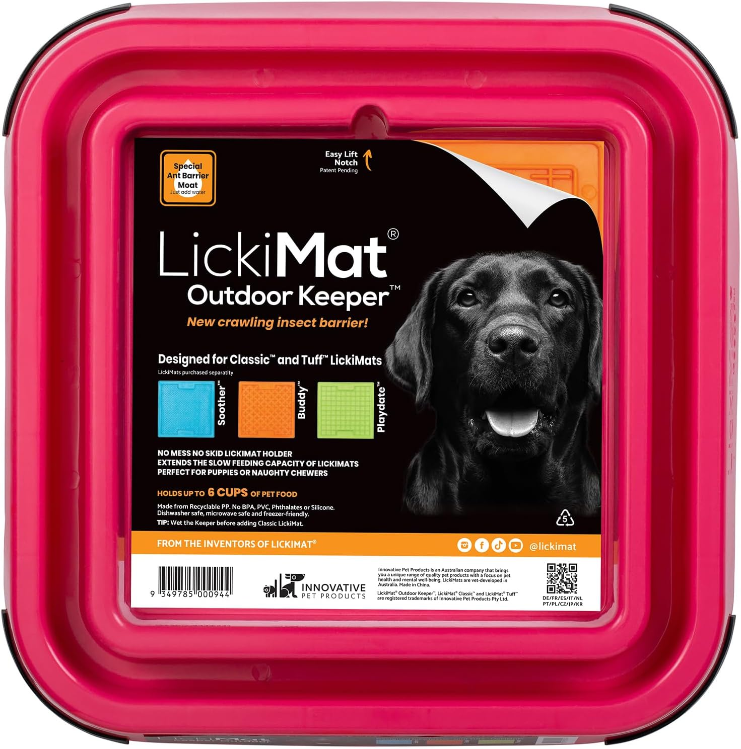 Lickimat Outdoor Keeper - Elevate Your Lickimat Experience, Extend to Full Feeder for Cats and Dogs - Innovative Design for Enriched Mealtime Fun