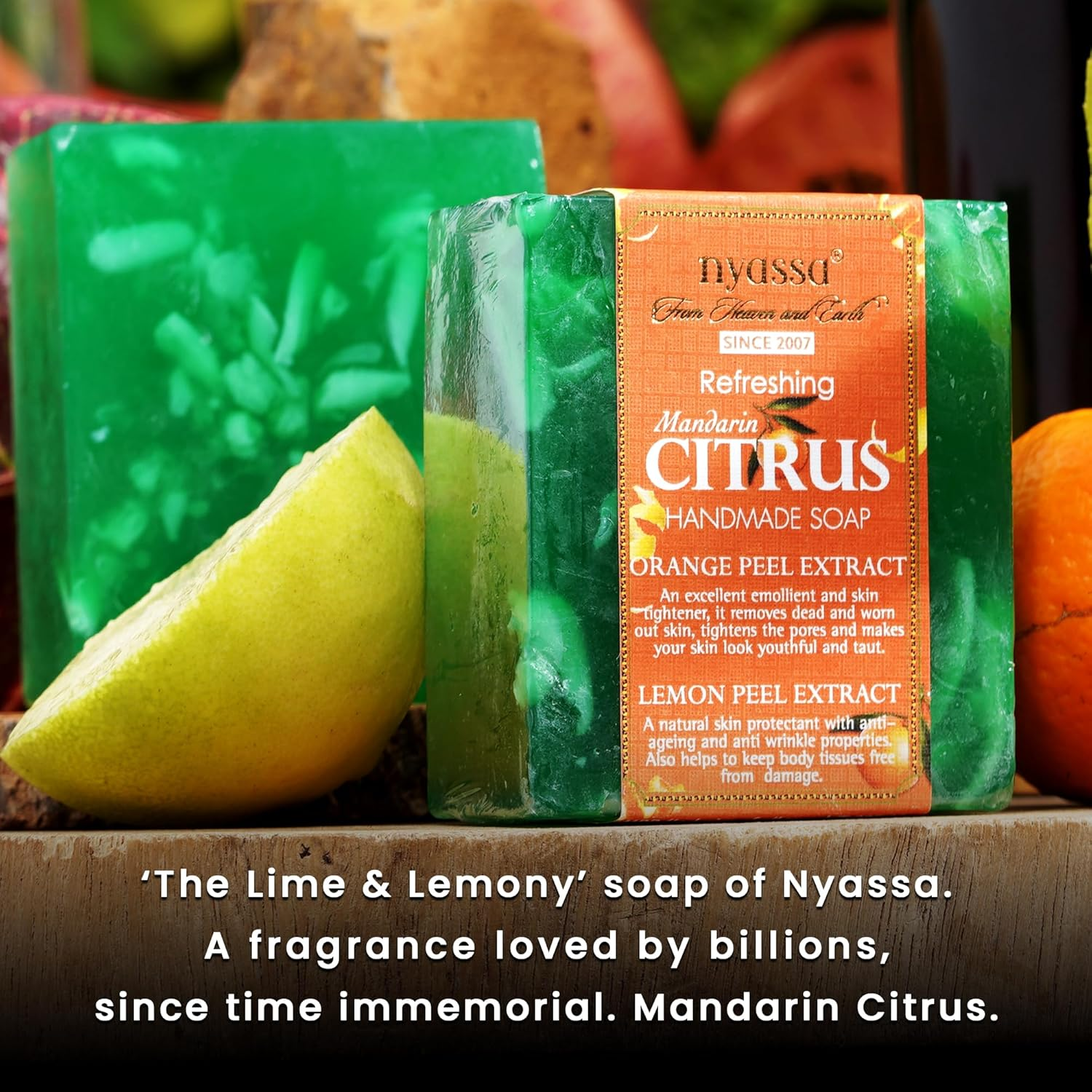 Nyassa Mandarin Citrus Handmade Soap 150 Gm image number 3
